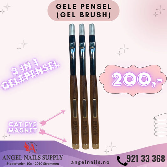 Gelépensel 3-i-1 m/Cat Eye Magnet
