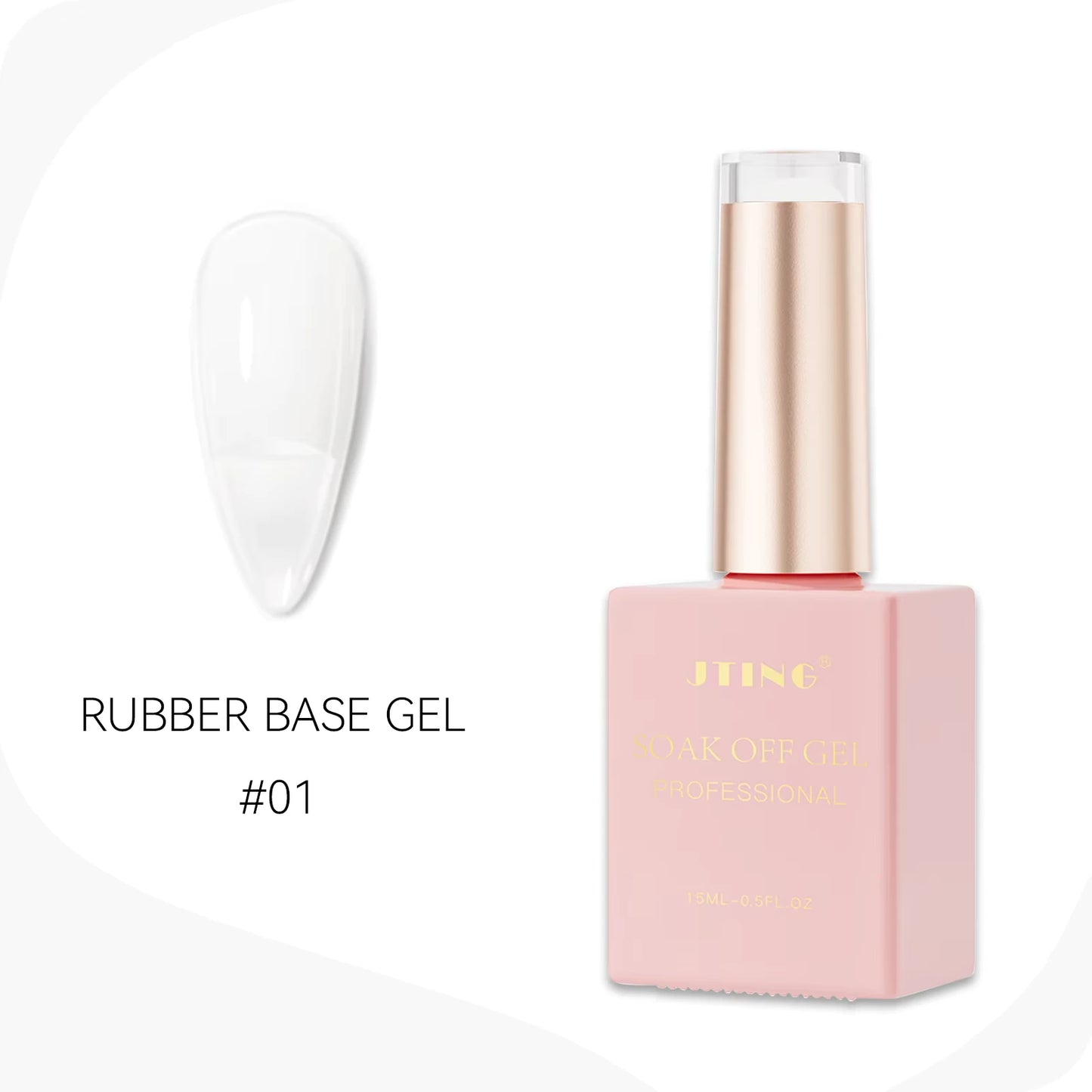 Rubber Gel base - Gele lakk - "JADE Color " - 48 Farger