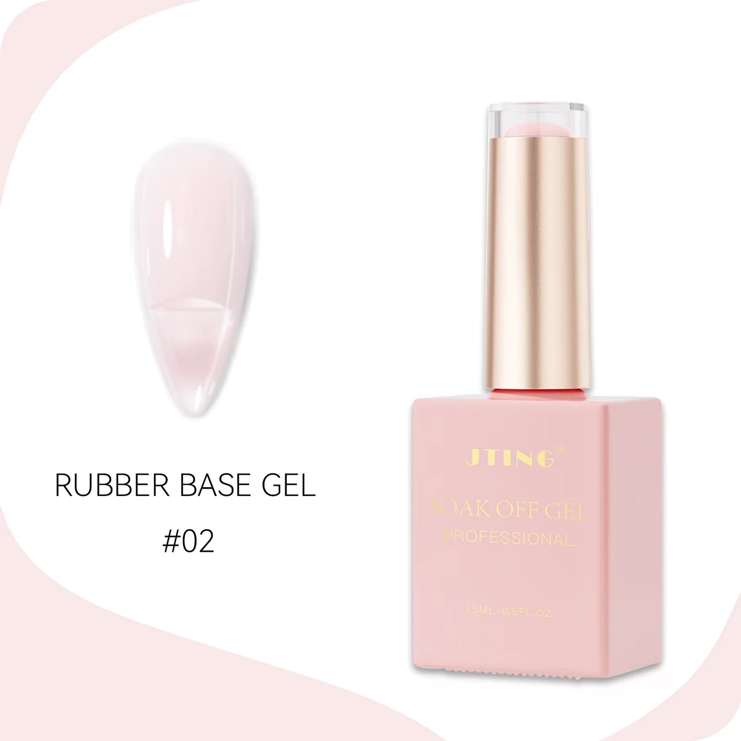 Rubber Gel base - Gele lakk - "JADE Color " - 48 Farger