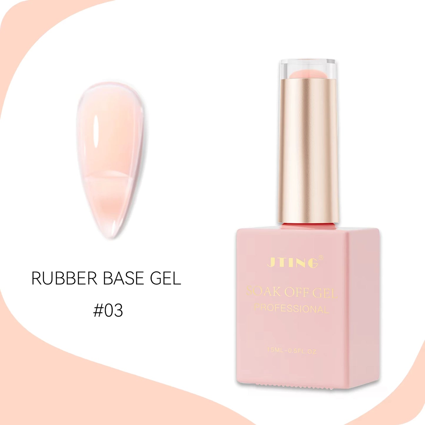 Rubber Gel base - Gele lakk - "JADE Color " - 48 Farger