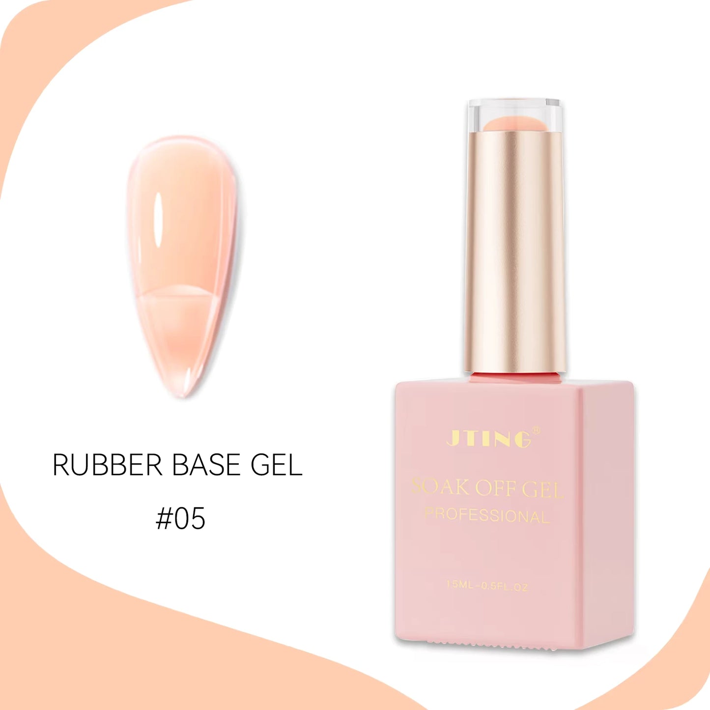 Rubber Gel base - Gele lakk - "JADE Color " - 48 Farger