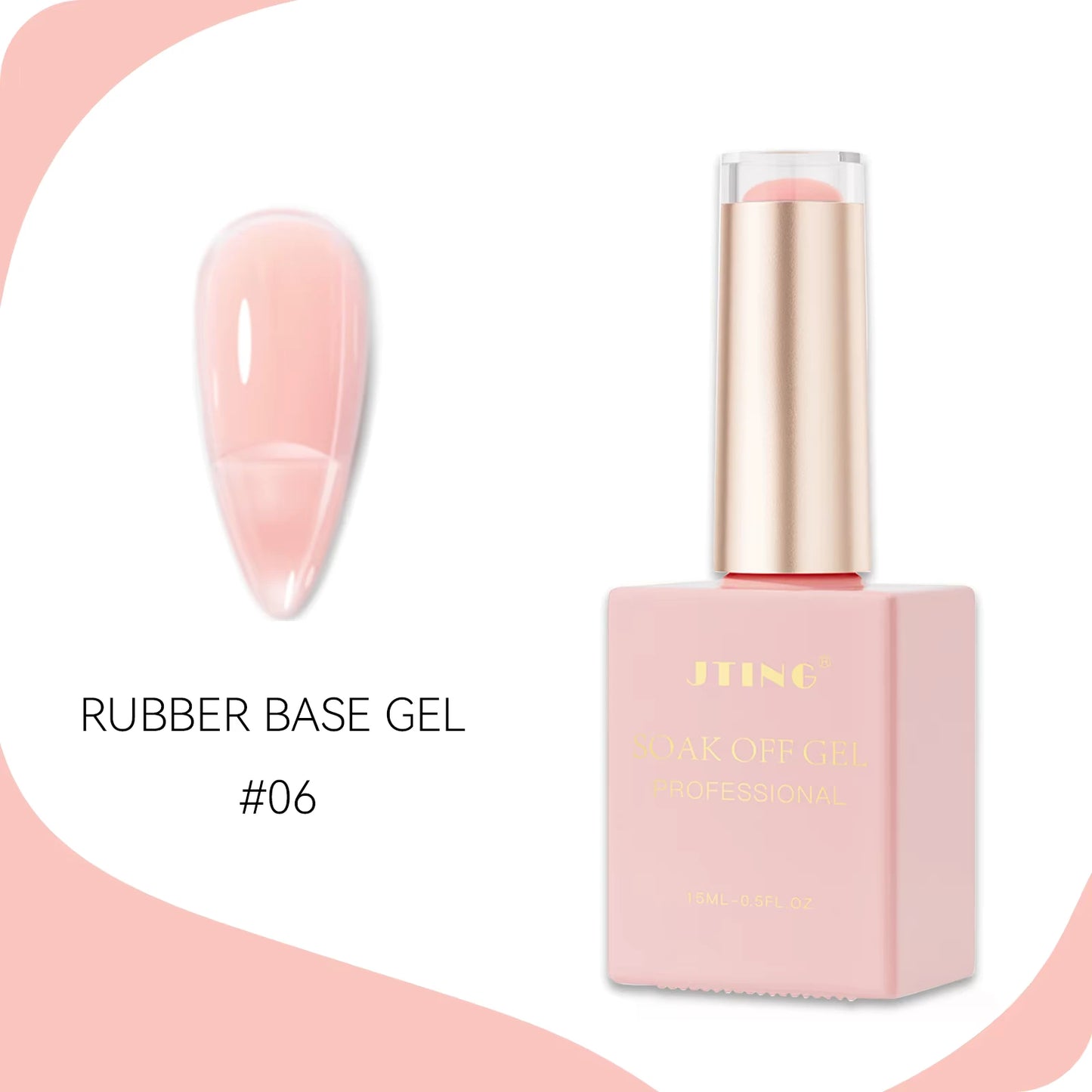 Rubber Gel base - Gele lakk - "JADE Color " - 48 Farger
