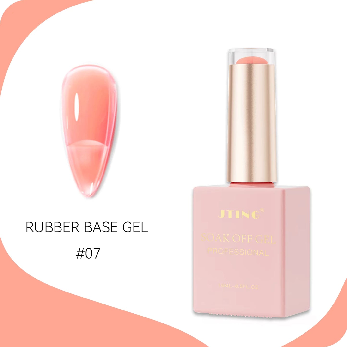 Rubber Gel base - Gele lakk - "JADE Color " - 48 Farger
