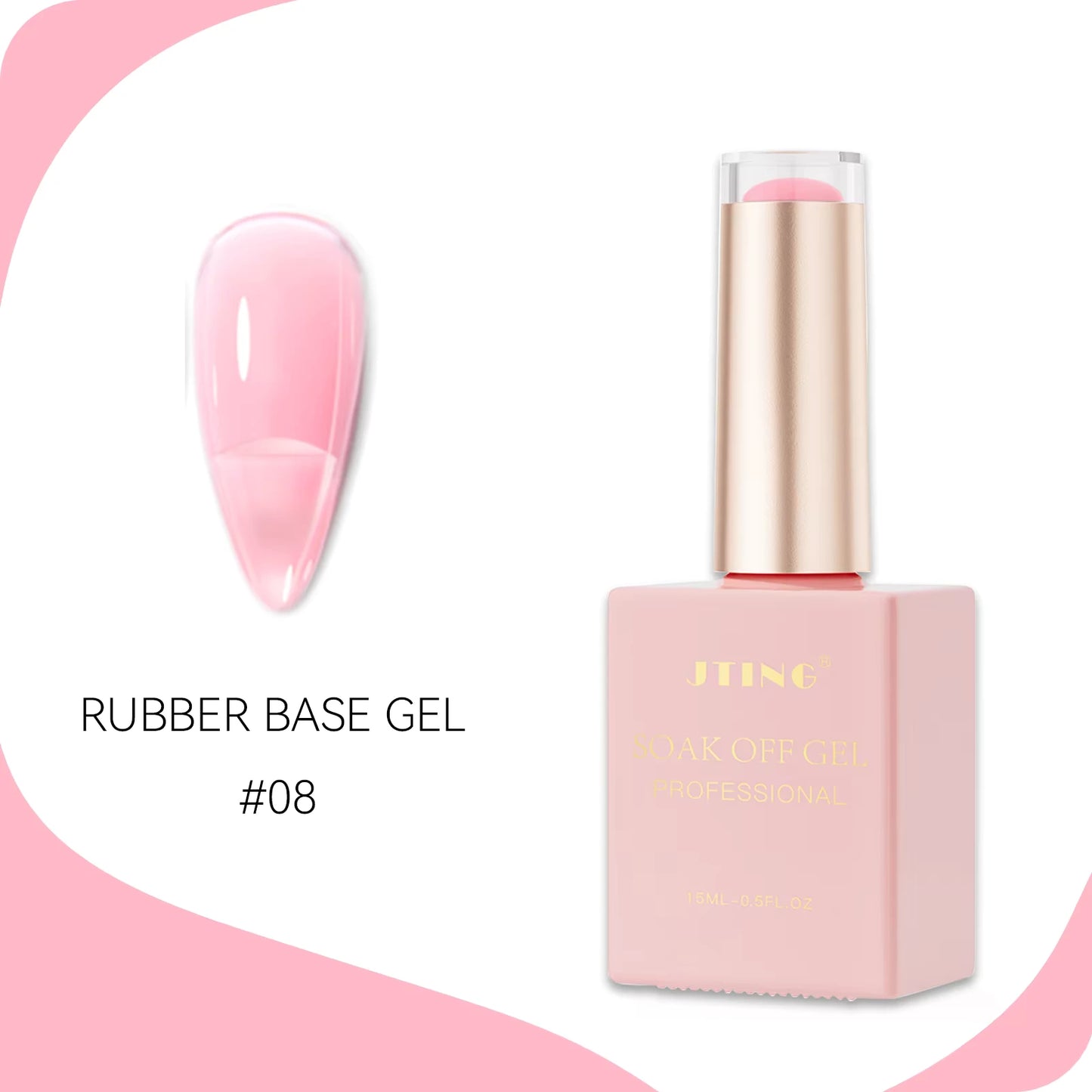 Rubber Gel base - Gele lakk - "JADE Color " - 48 Farger