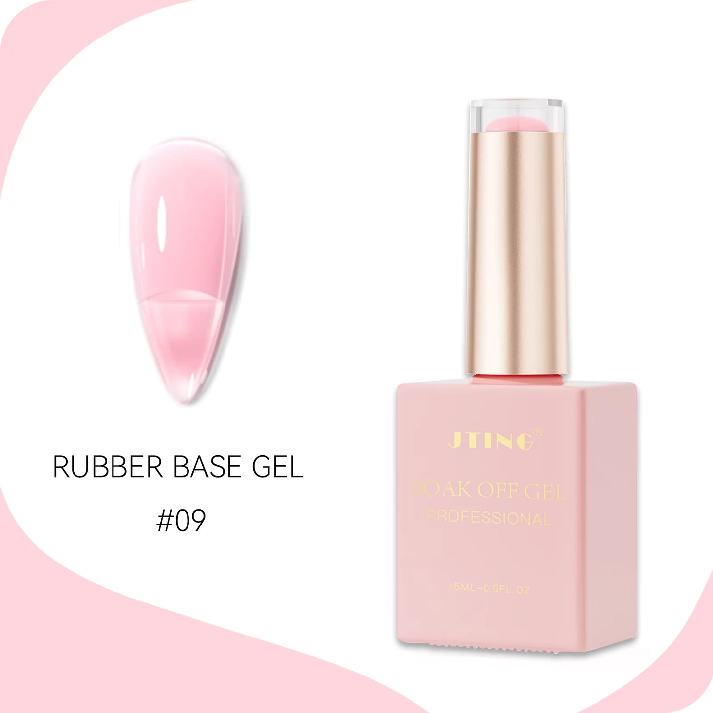Rubber Gel base - Gele lakk - "JADE Color " - 48 Farger