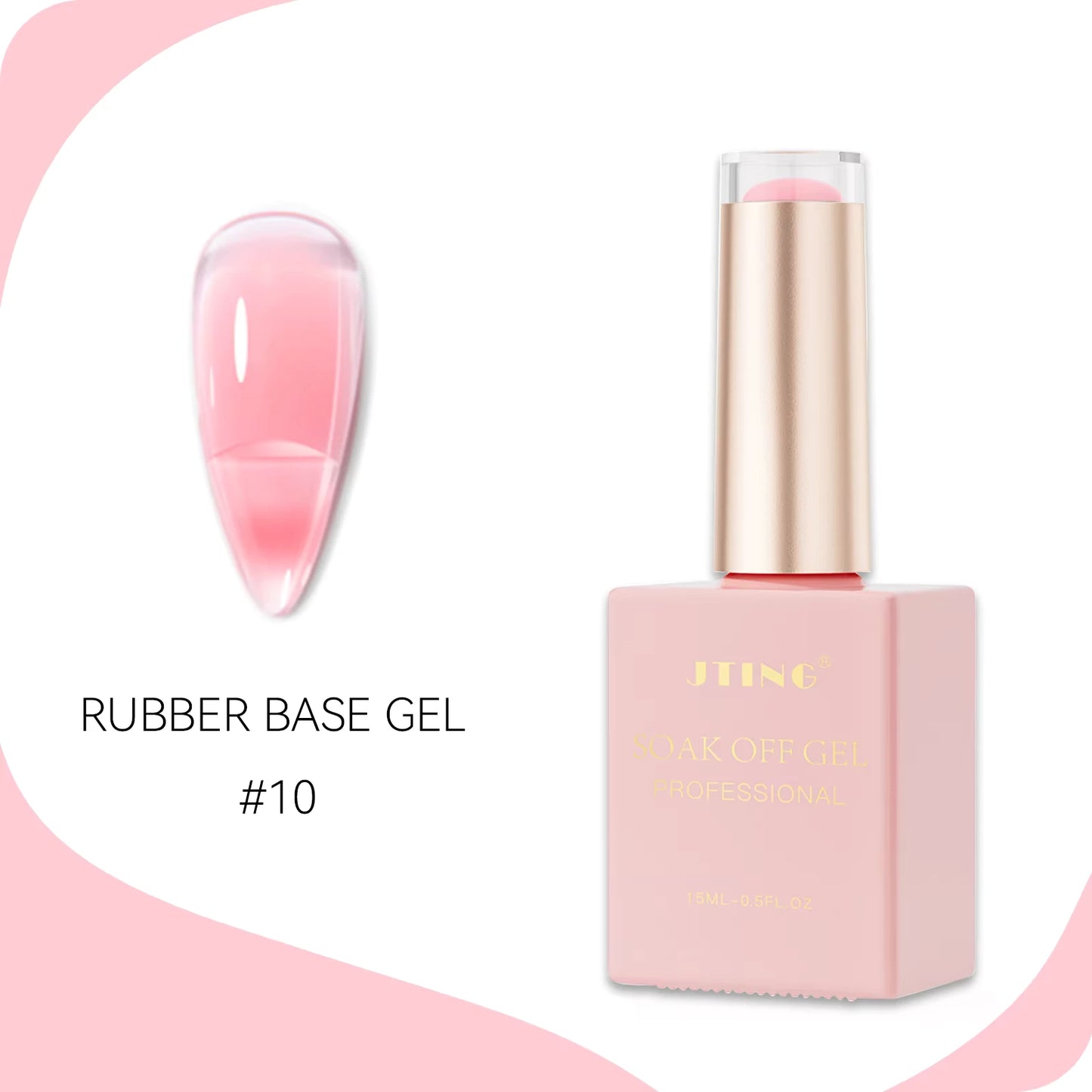 Rubber Gel base - Gele lakk - "JADE Color " - 48 Farger