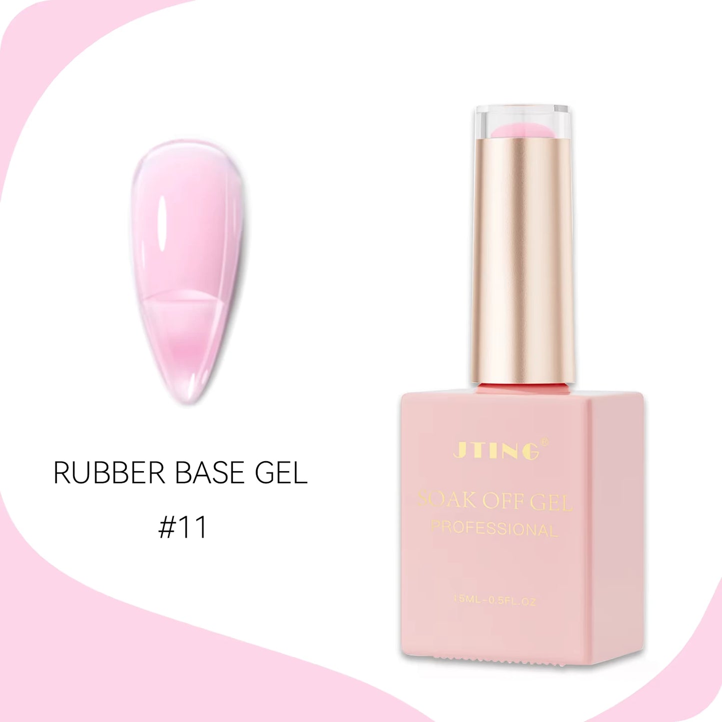 Rubber Gel base - Gele lakk - "JADE Color " - 48 Farger