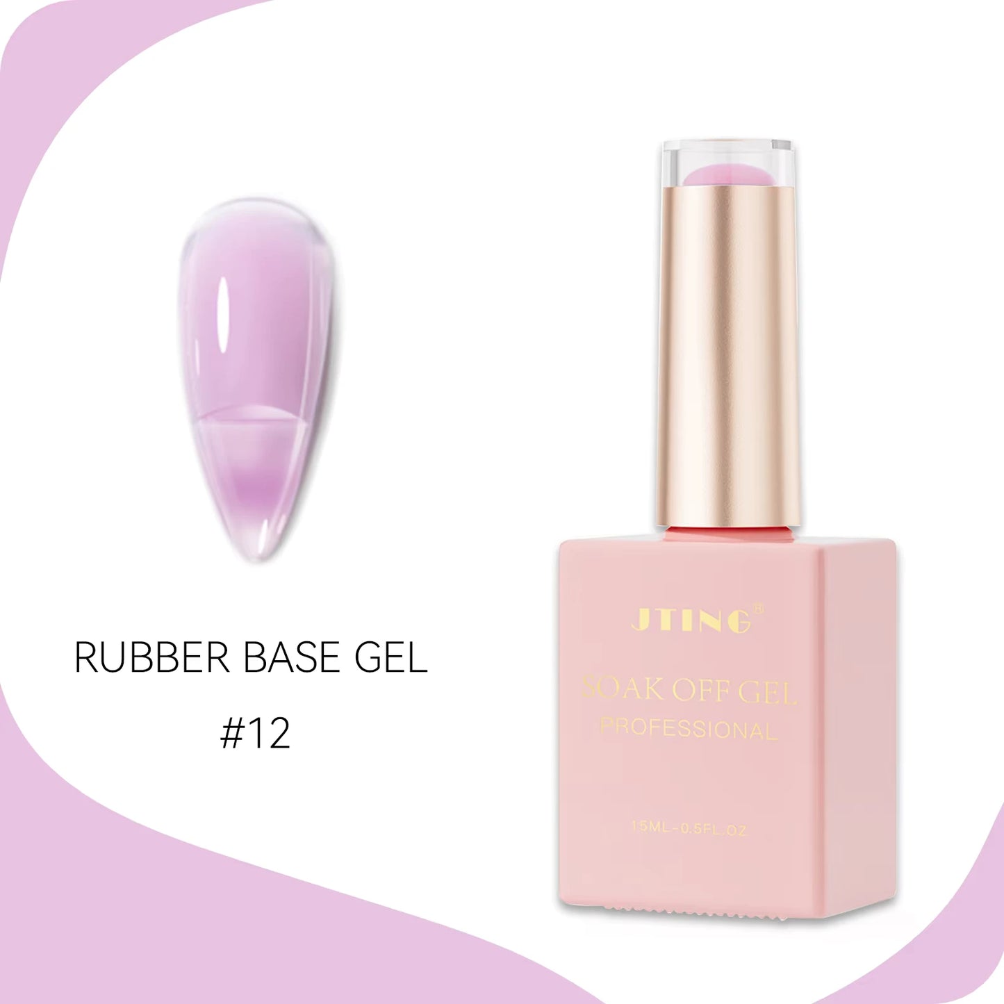 Rubber Gel base - Gele lakk - "JADE Color " - 48 Farger