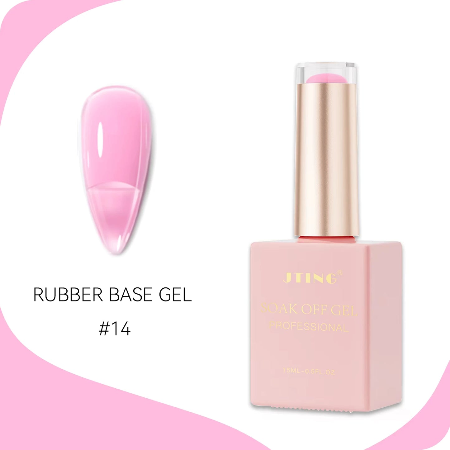Rubber Gel base - Gele lakk - "JADE Color " - 48 Farger