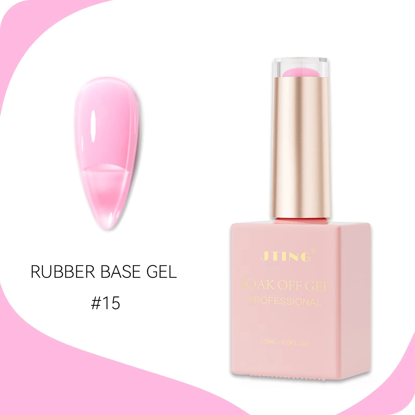 Rubber Gel base - Gele lakk - "JADE Color " - 48 Farger