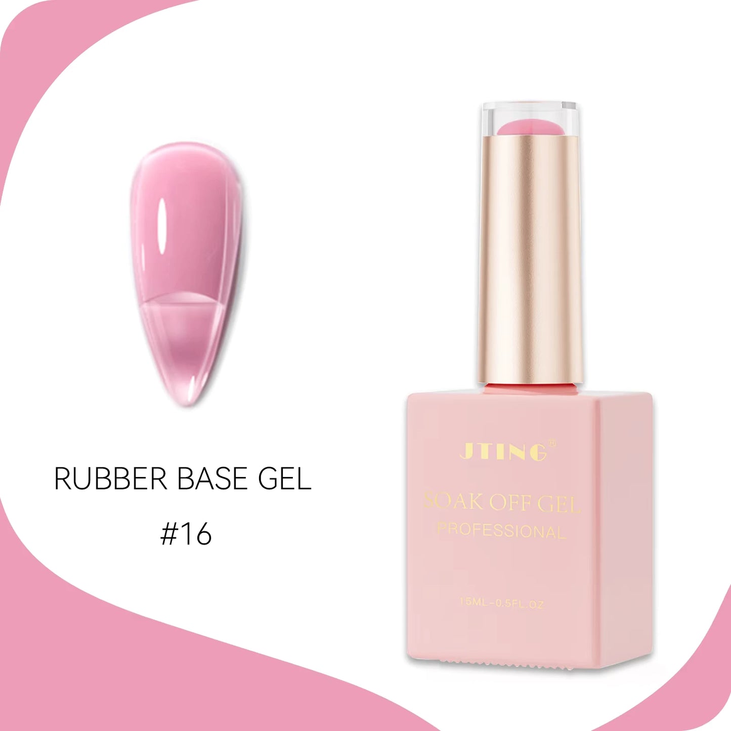 Rubber Gel base - Gele lakk - "JADE Color " - 48 Farger
