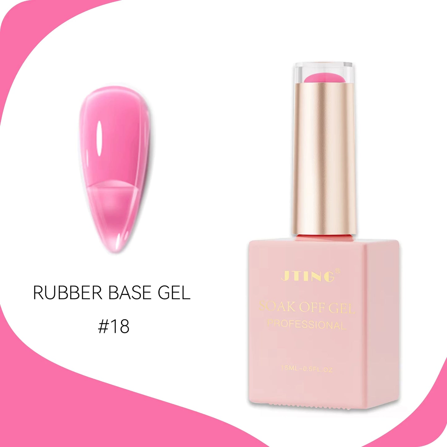 Rubber Gel base - Gele lakk - "JADE Color " - 48 Farger