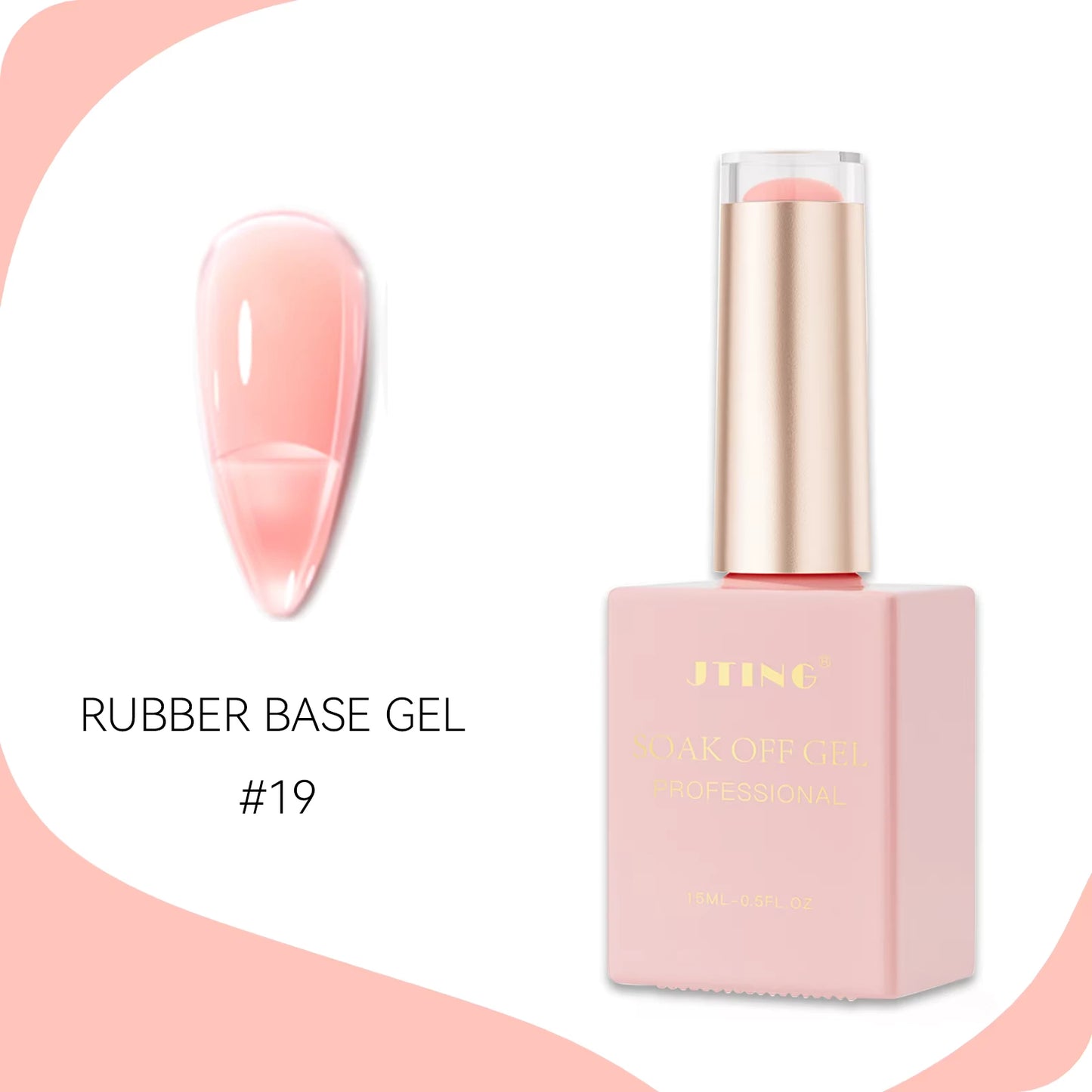 Rubber Gel base - Gele lakk - "JADE Color " - 48 Farger
