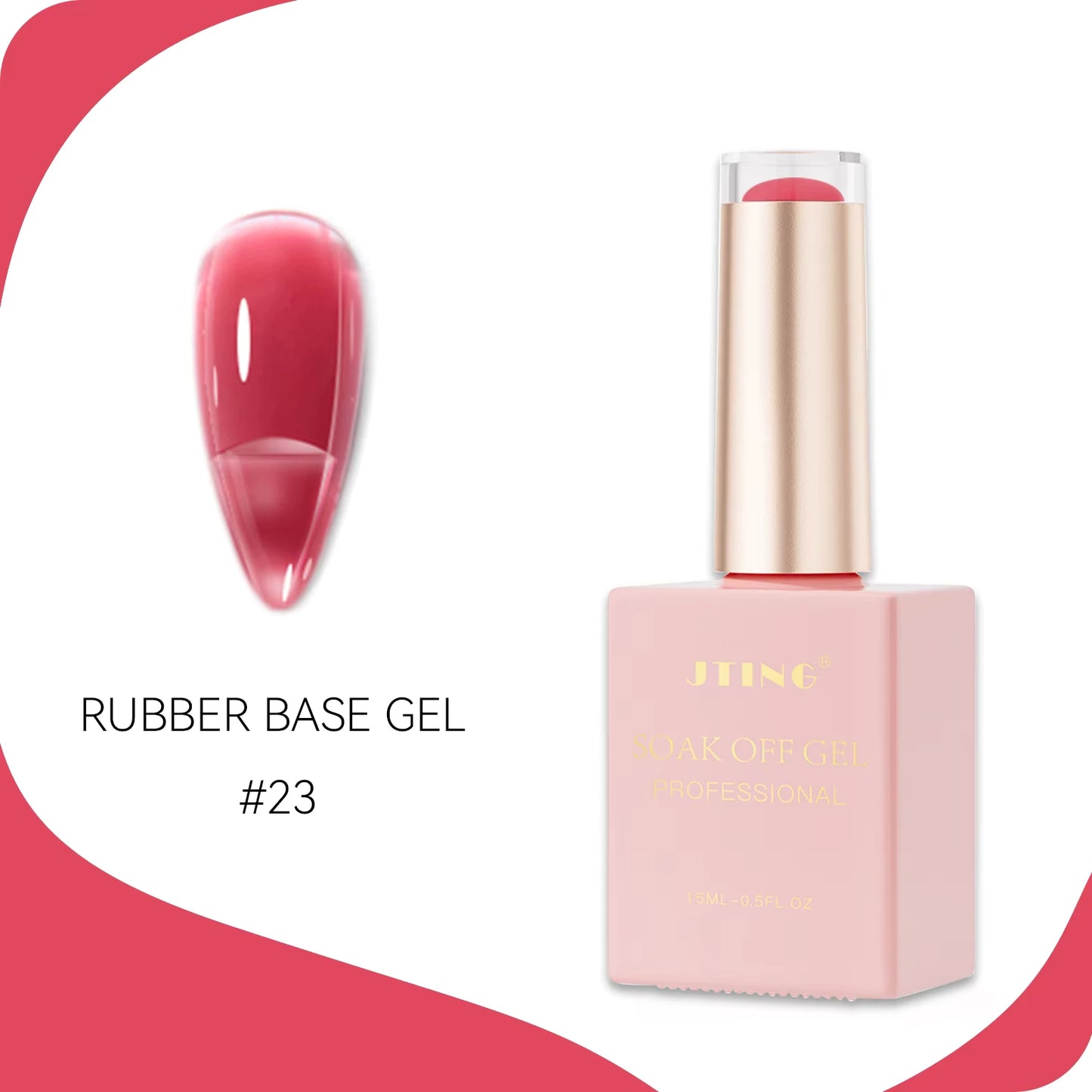 Rubber Gel base - Gele lakk - "JADE Color " - 48 Farger