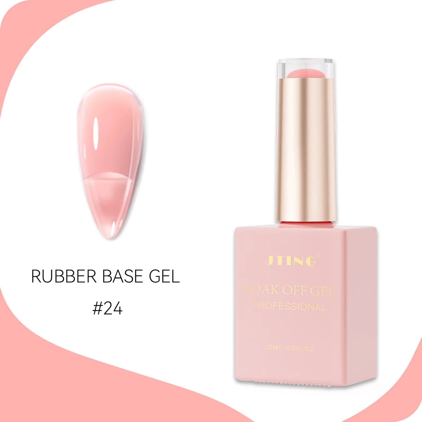 Rubber Gel base - Gele lakk - "JADE Color " - 48 Farger