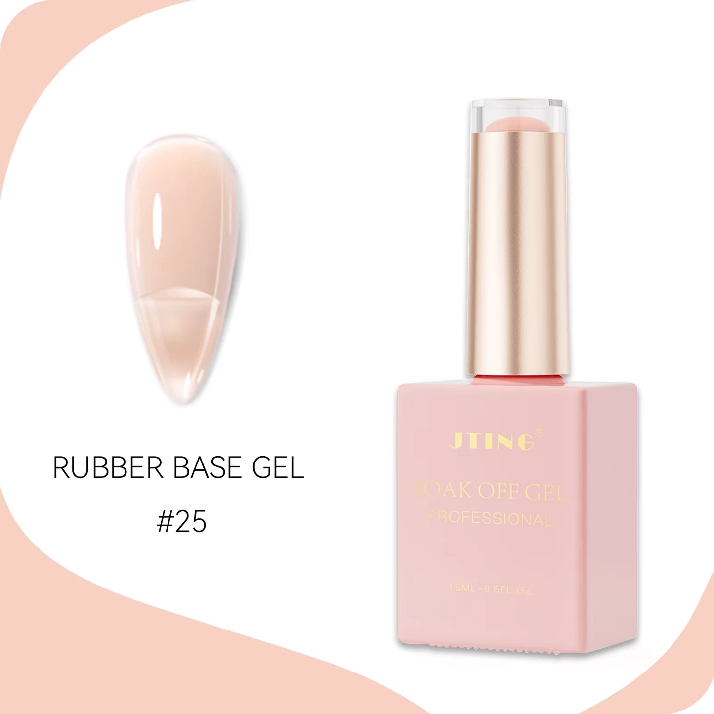 Rubber Gel base - Gele lakk - "JADE Color " - 48 Farger