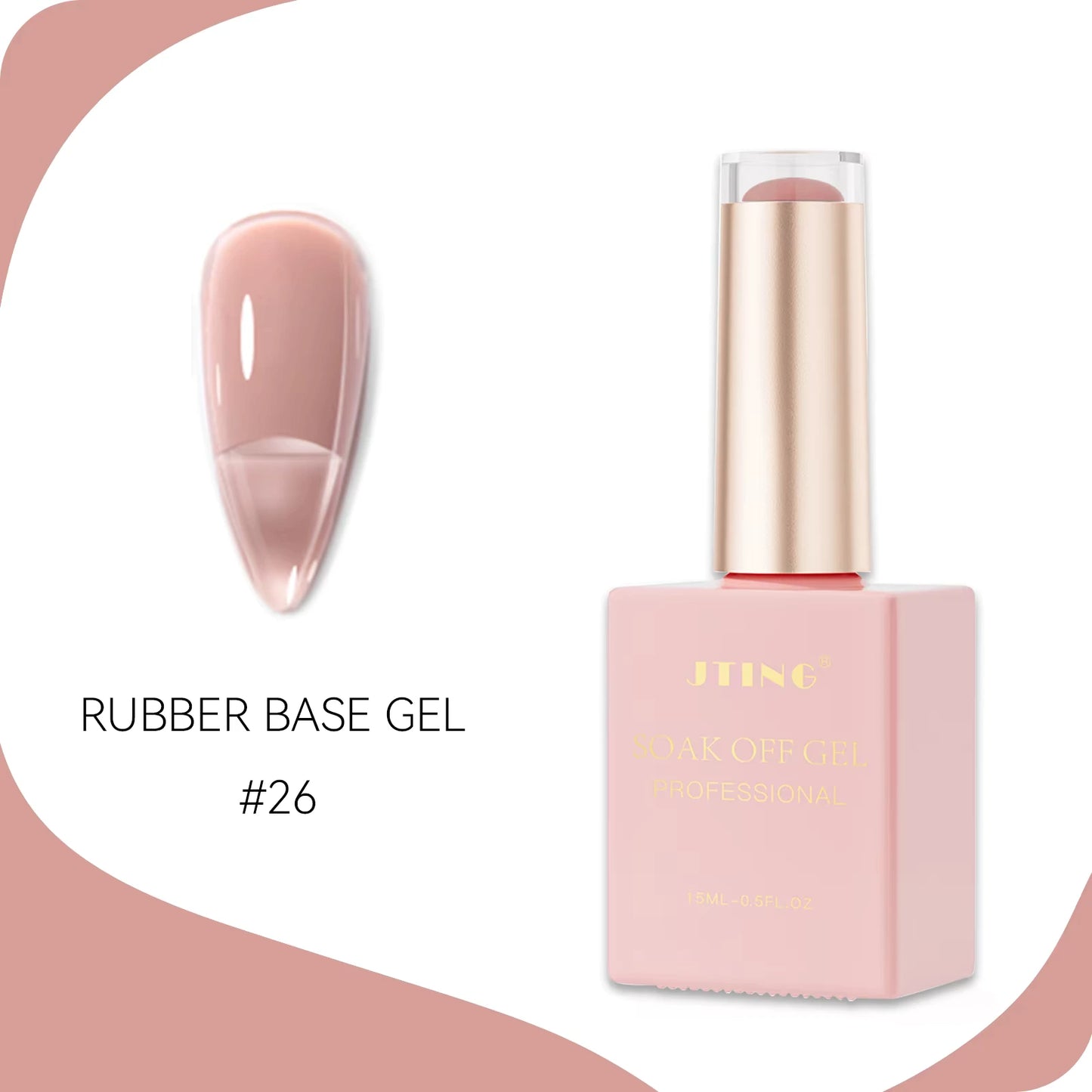 Rubber Gel base - Gele lakk - "JADE Color " - 48 Farger