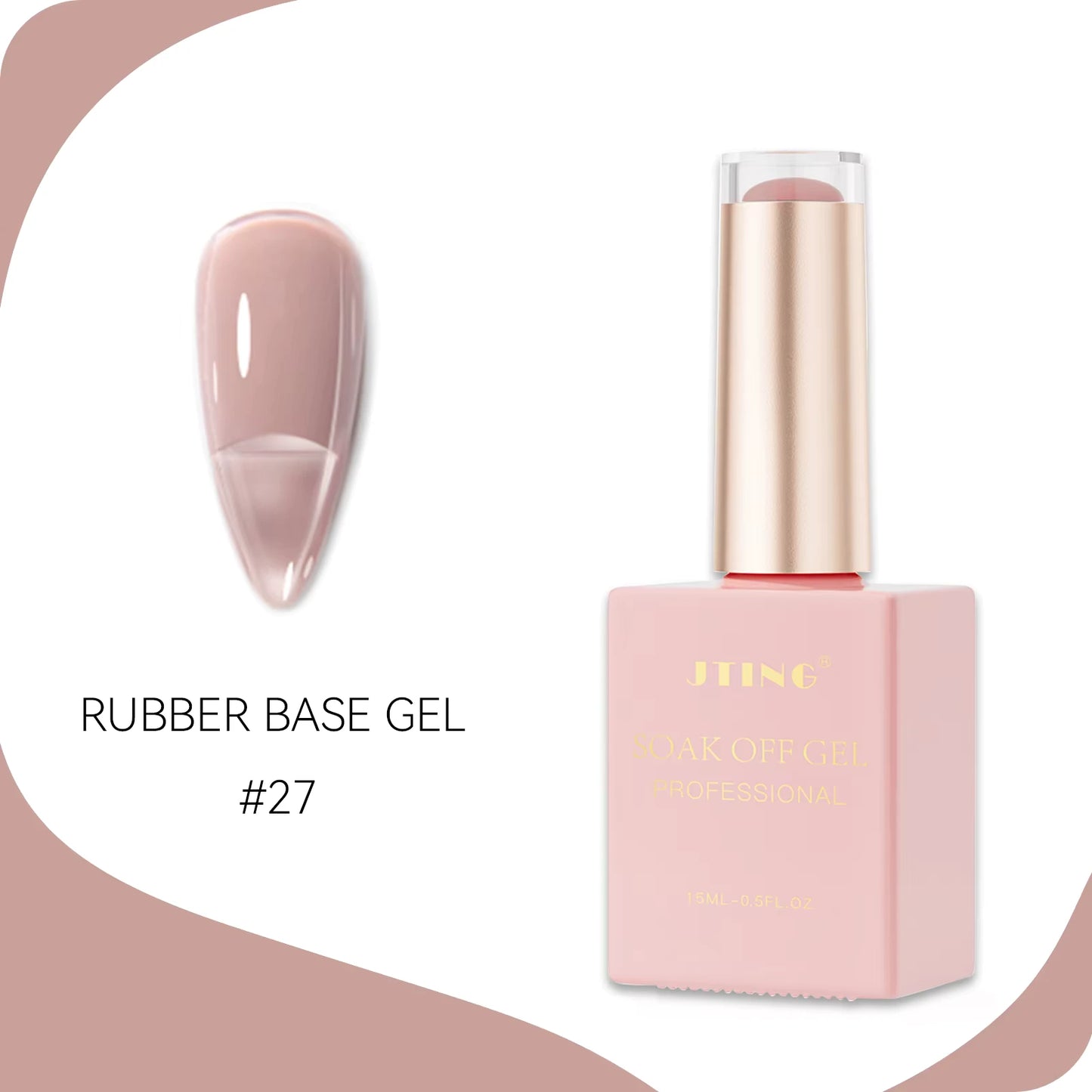 Rubber Gel base - Gele lakk - "JADE Color " - 48 Farger