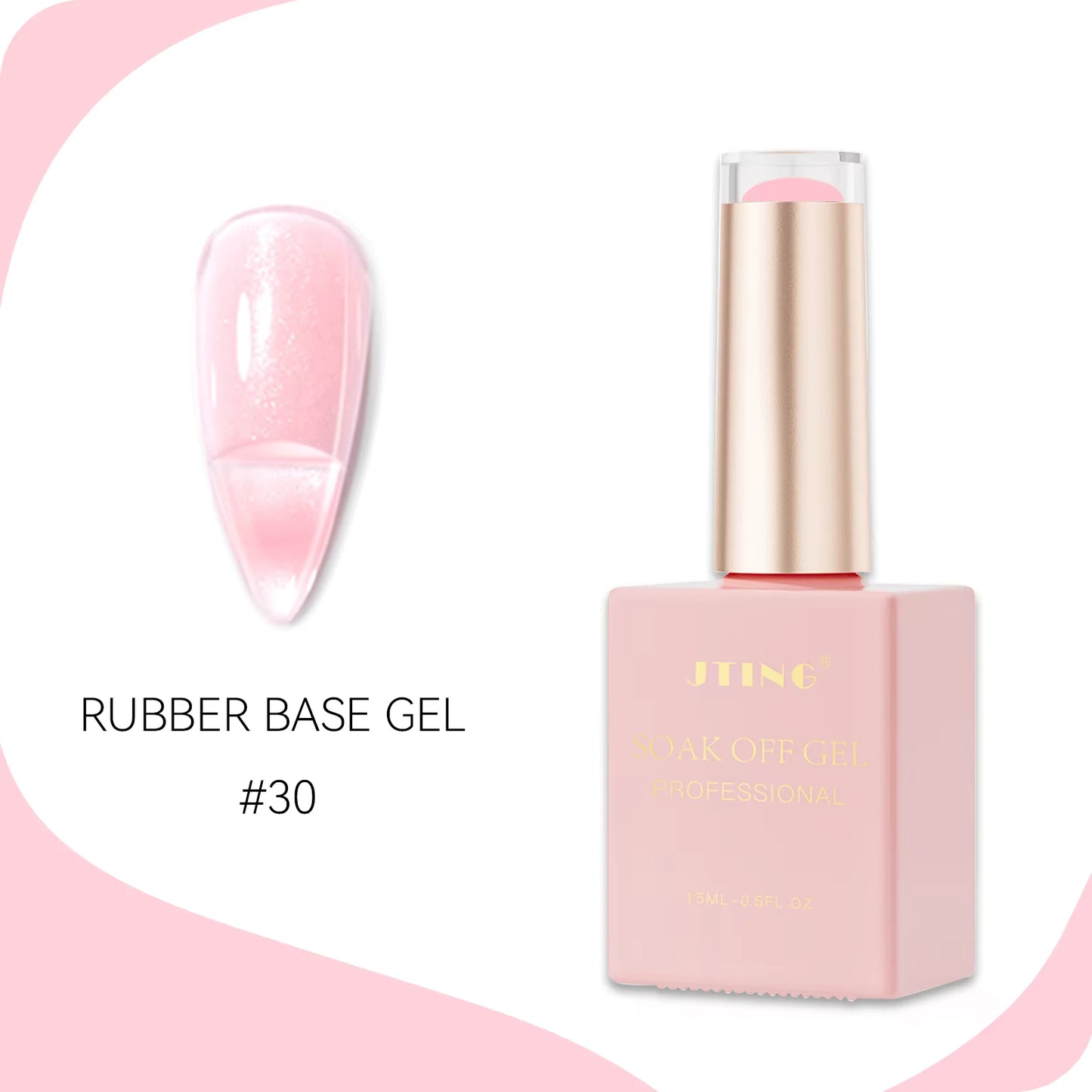 Rubber Gel base - Gele lakk - "JADE Color " - 48 Farger