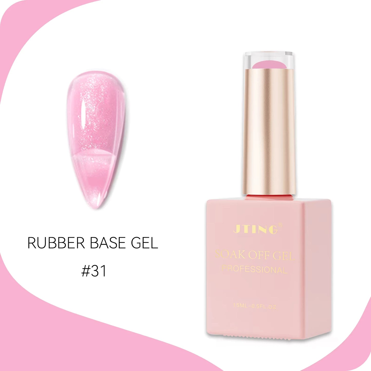 Rubber Gel base - Gele lakk - "JADE Color " - 48 Farger