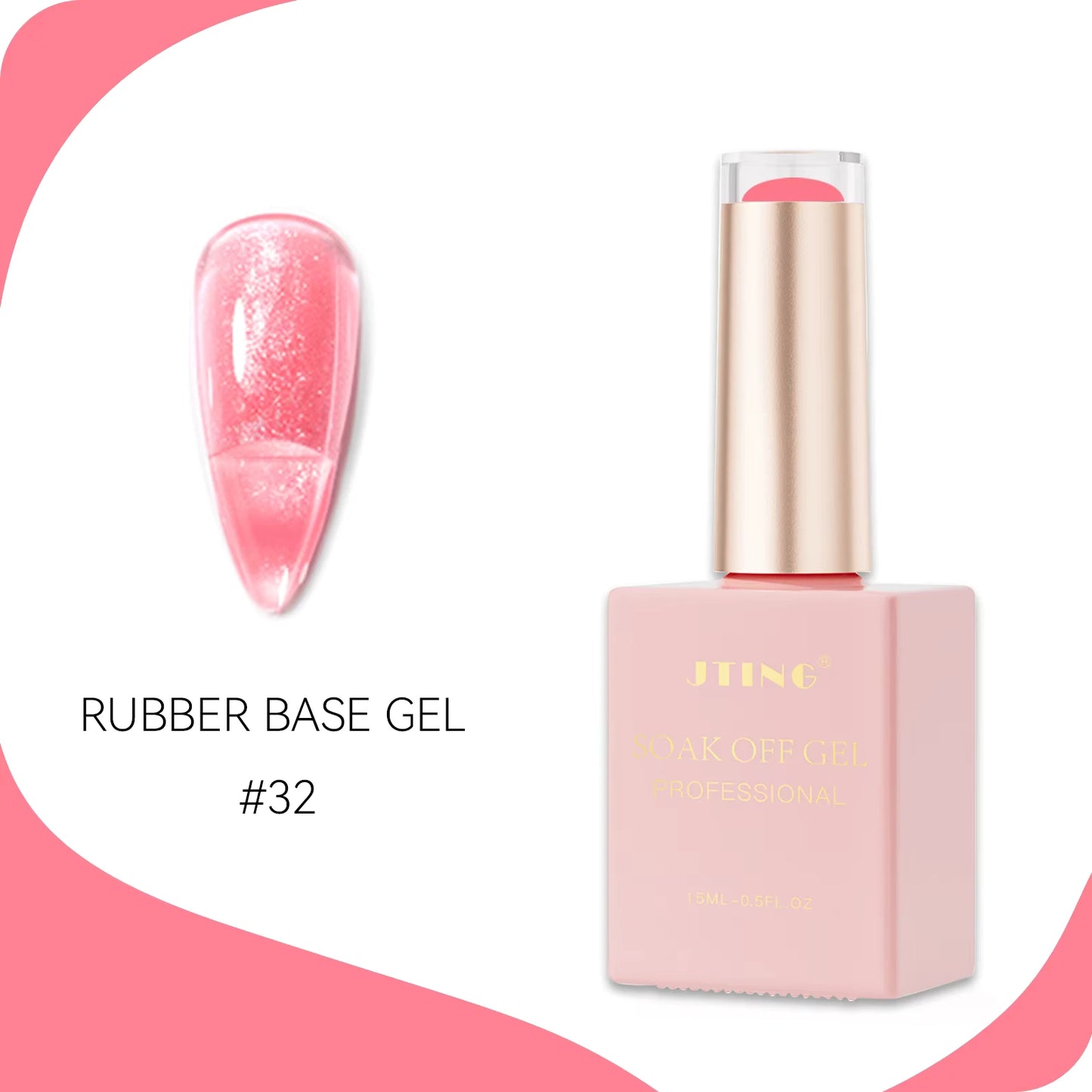 Rubber Gel base - Gele lakk - "JADE Color " - 48 Farger