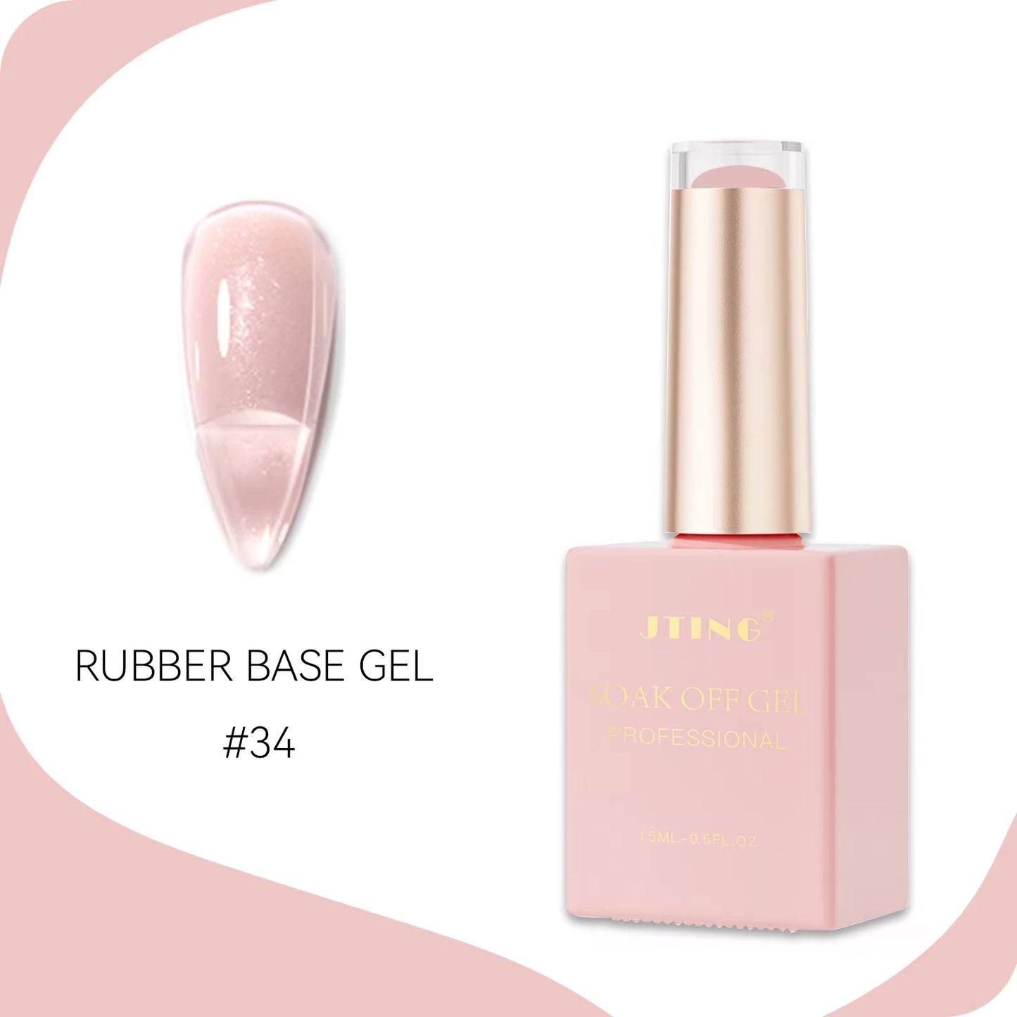 Rubber Gel base - Gele lakk - "JADE Color " - 48 Farger