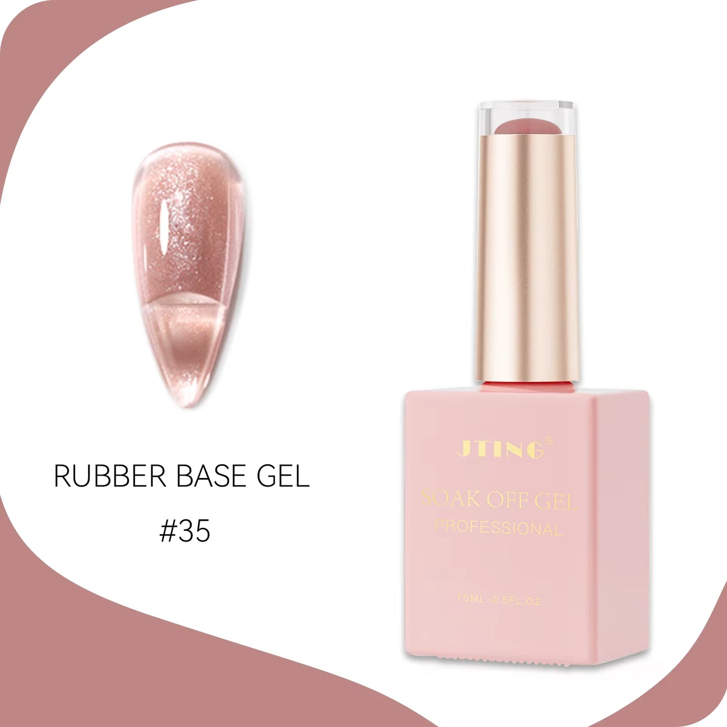 Rubber Gel base - Gele lakk - "JADE Color " - 48 Farger