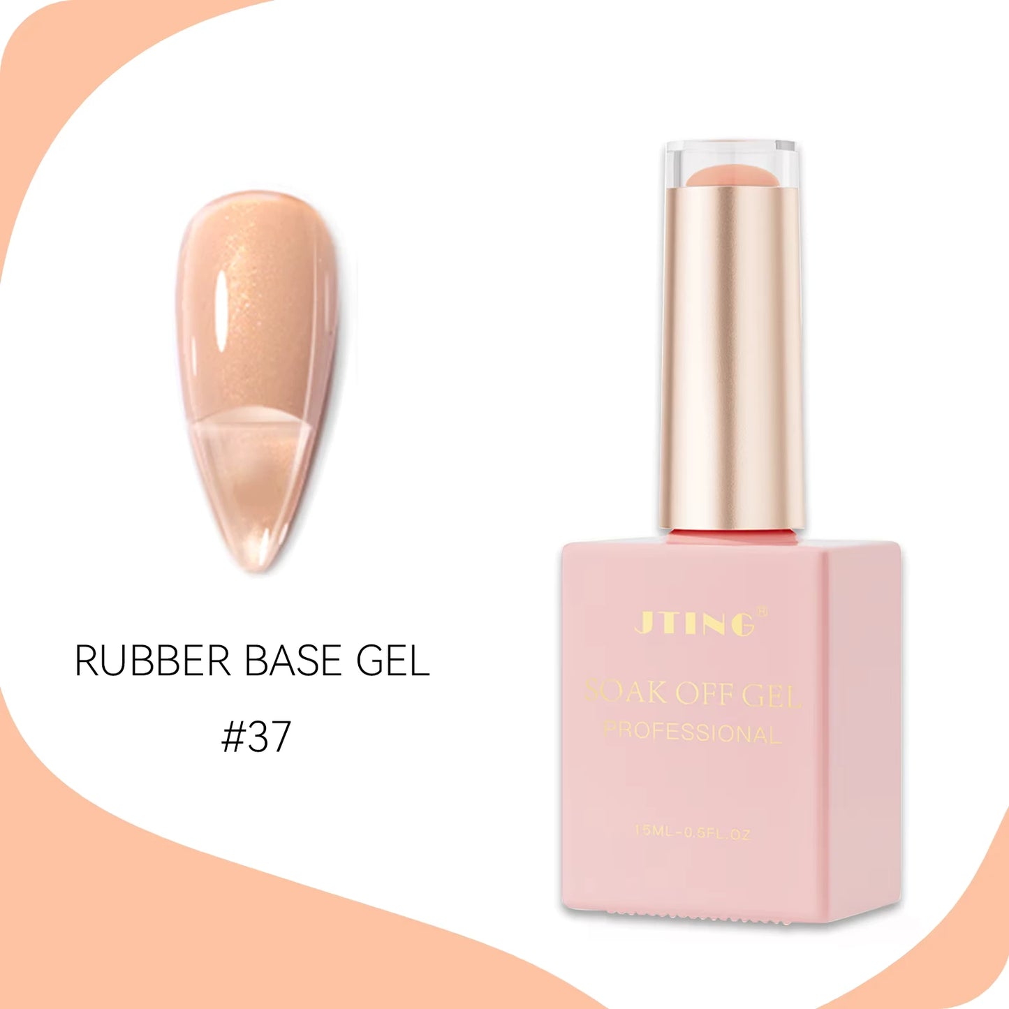 Rubber Gel base - Gele lakk - "JADE Color " - 48 Farger