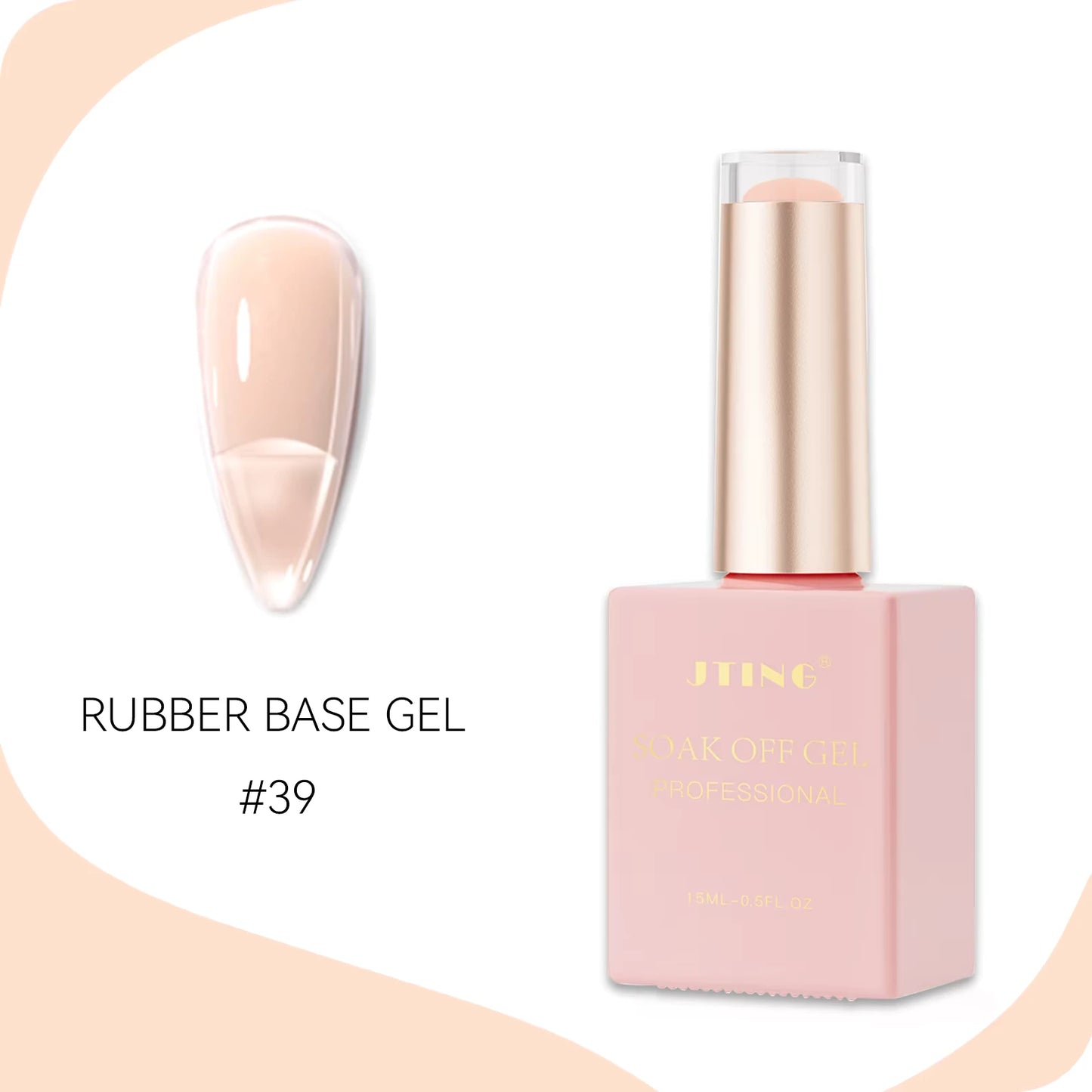 Rubber Gel base - Gele lakk - "JADE Color " - 48 Farger