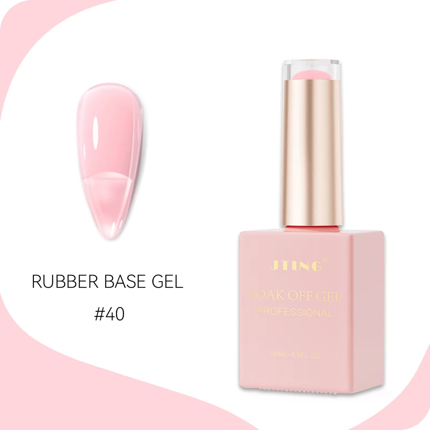 Rubber Gel base - Gele lakk - "JADE Color " - 48 Farger