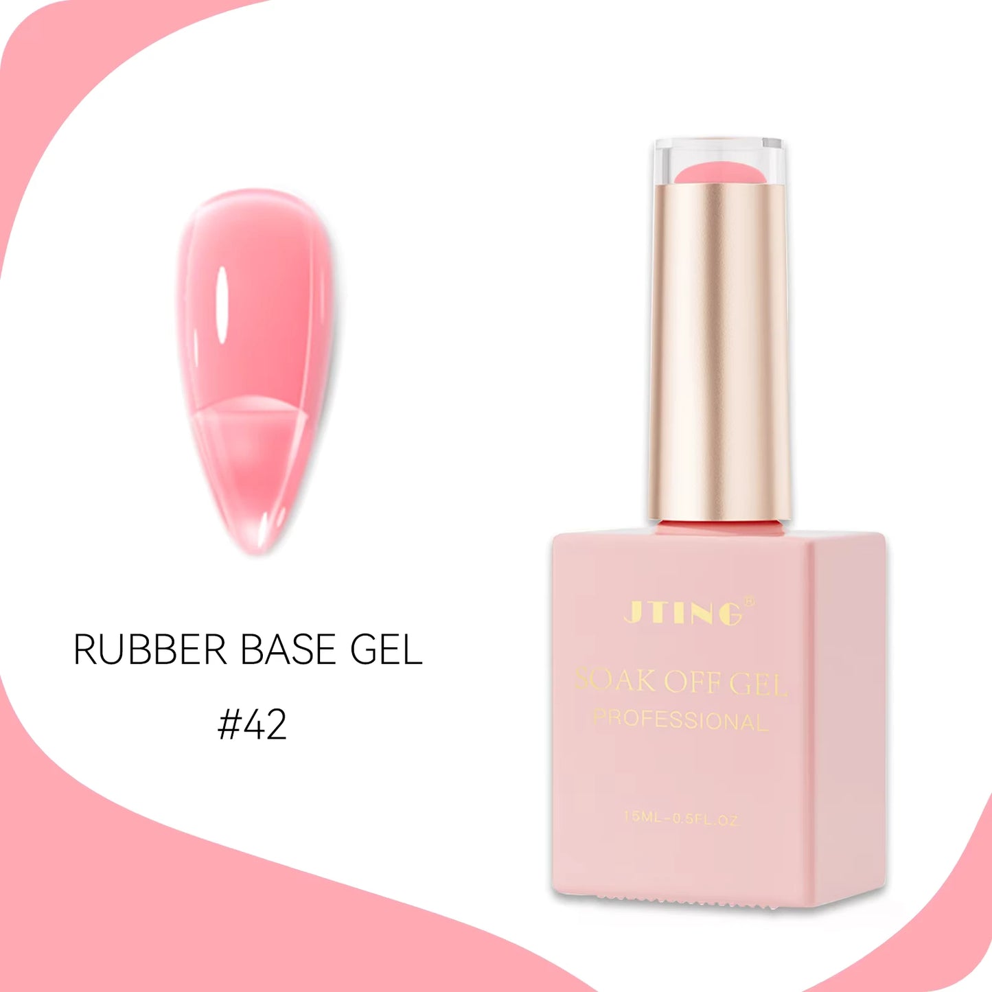Rubber Gel base - Gele lakk - "JADE Color " - 48 Farger