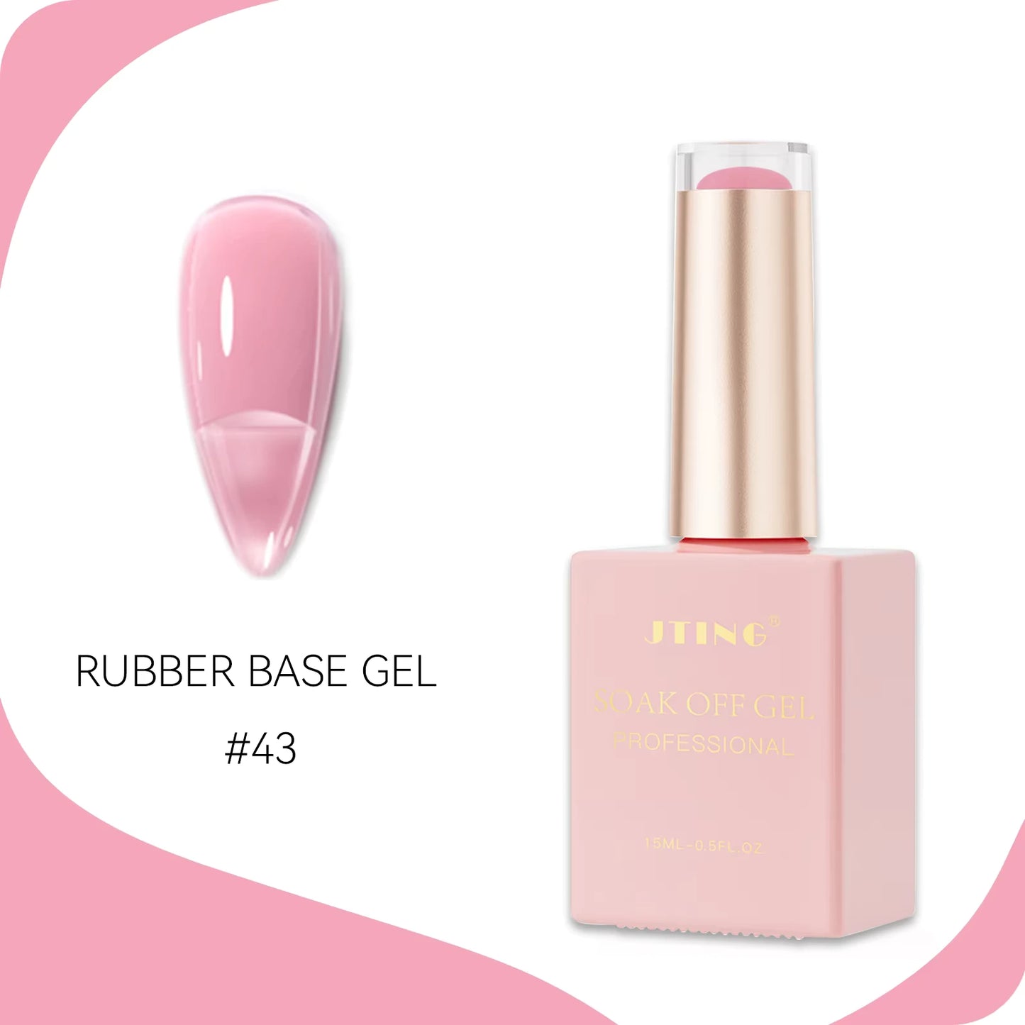 Rubber Gel base - Gele lakk - "JADE Color " - 48 Farger