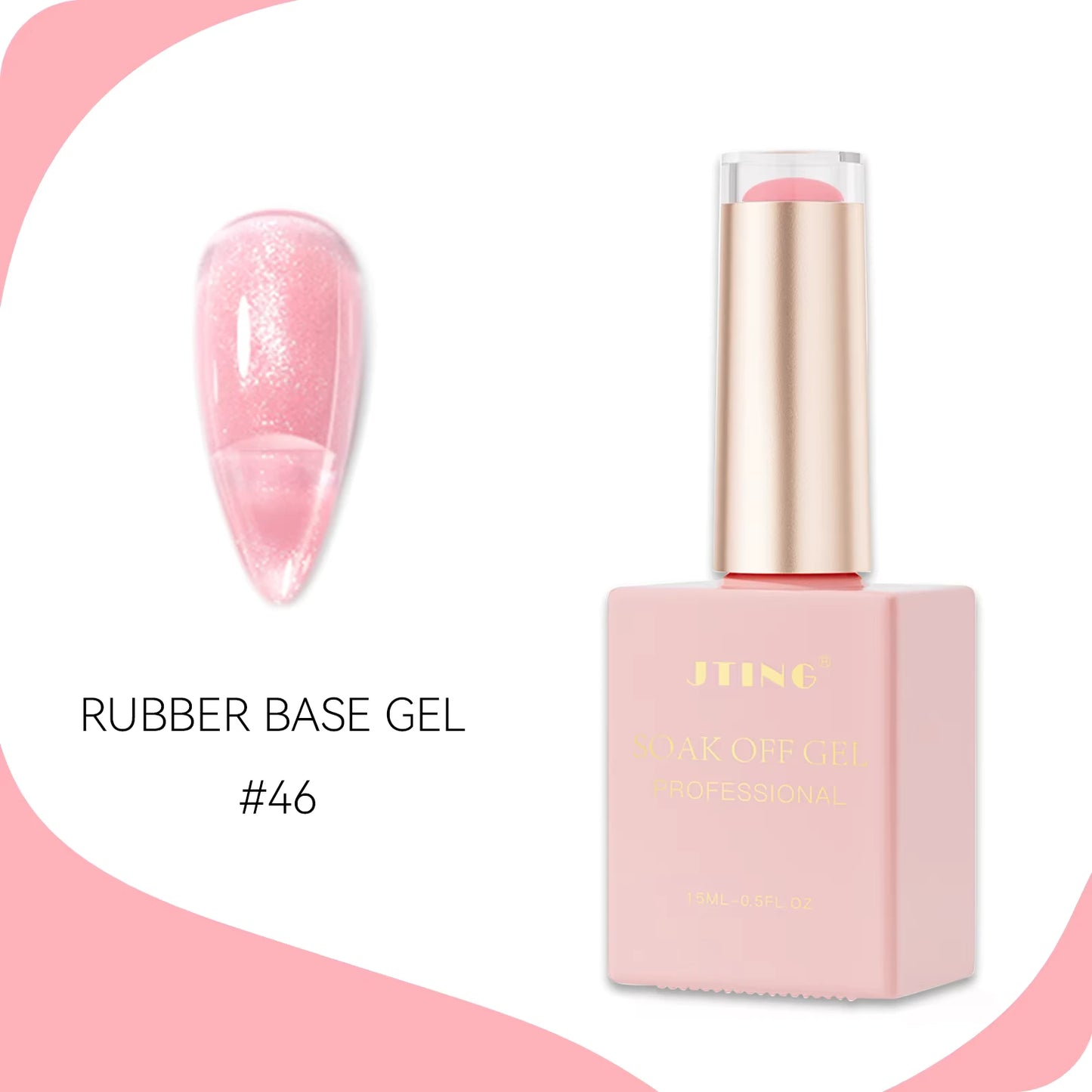 Rubber Gel base - Gele lakk - "JADE Color " - 48 Farger