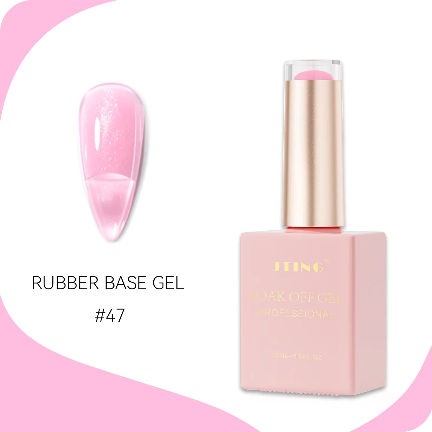 Rubber Gel base - Gele lakk - "JADE Color " - 48 Farger