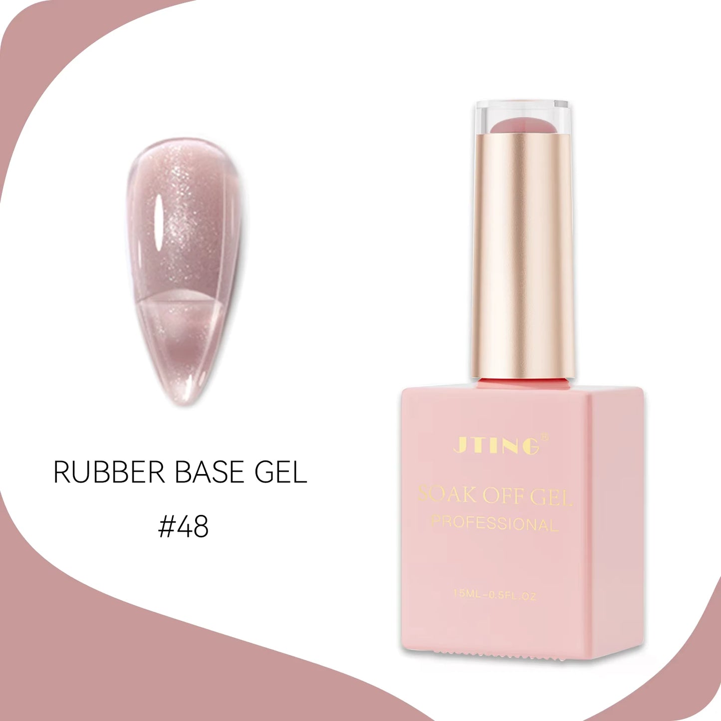Rubber Gel base - Gele lakk - "JADE Color " - 48 Farger