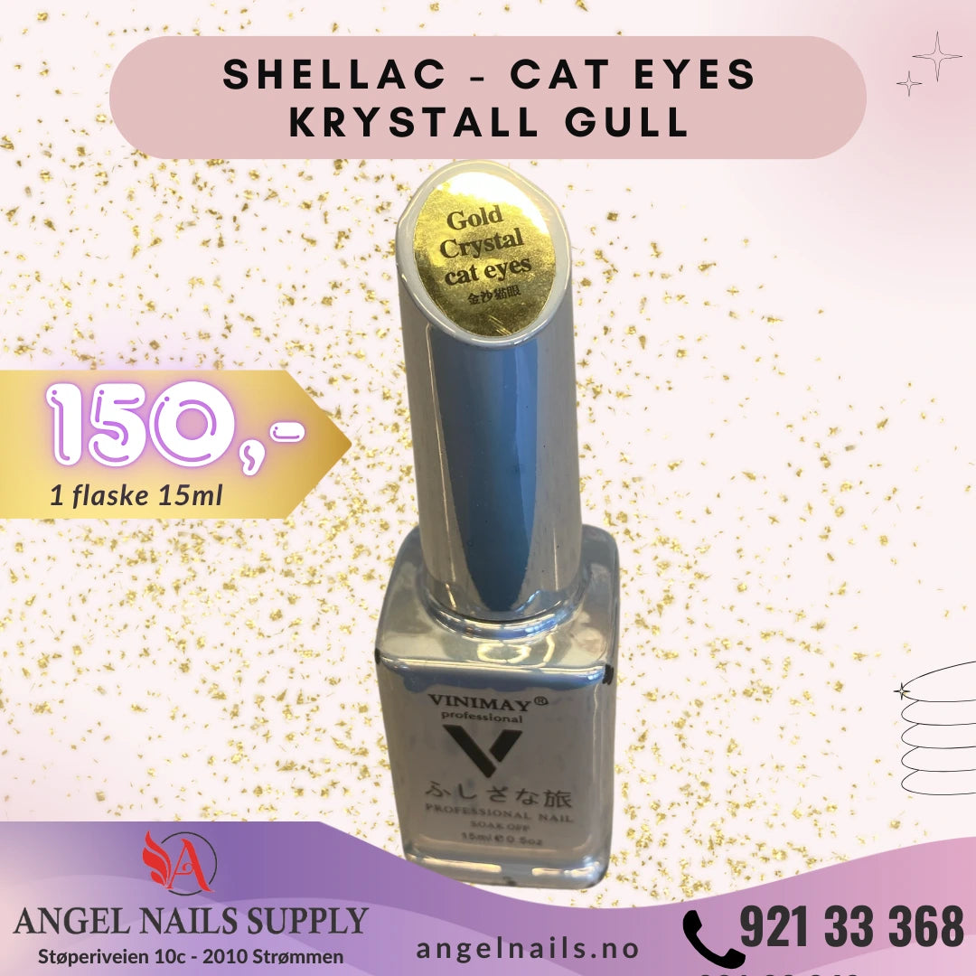Shellac – Cat Eyes Krystall Gull – 15ml