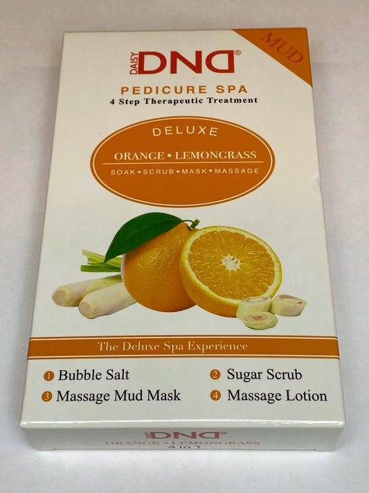Deluxe Pedikyr Spa Behandling - 4 Trinn - Appelsin og Sitrongress - DND